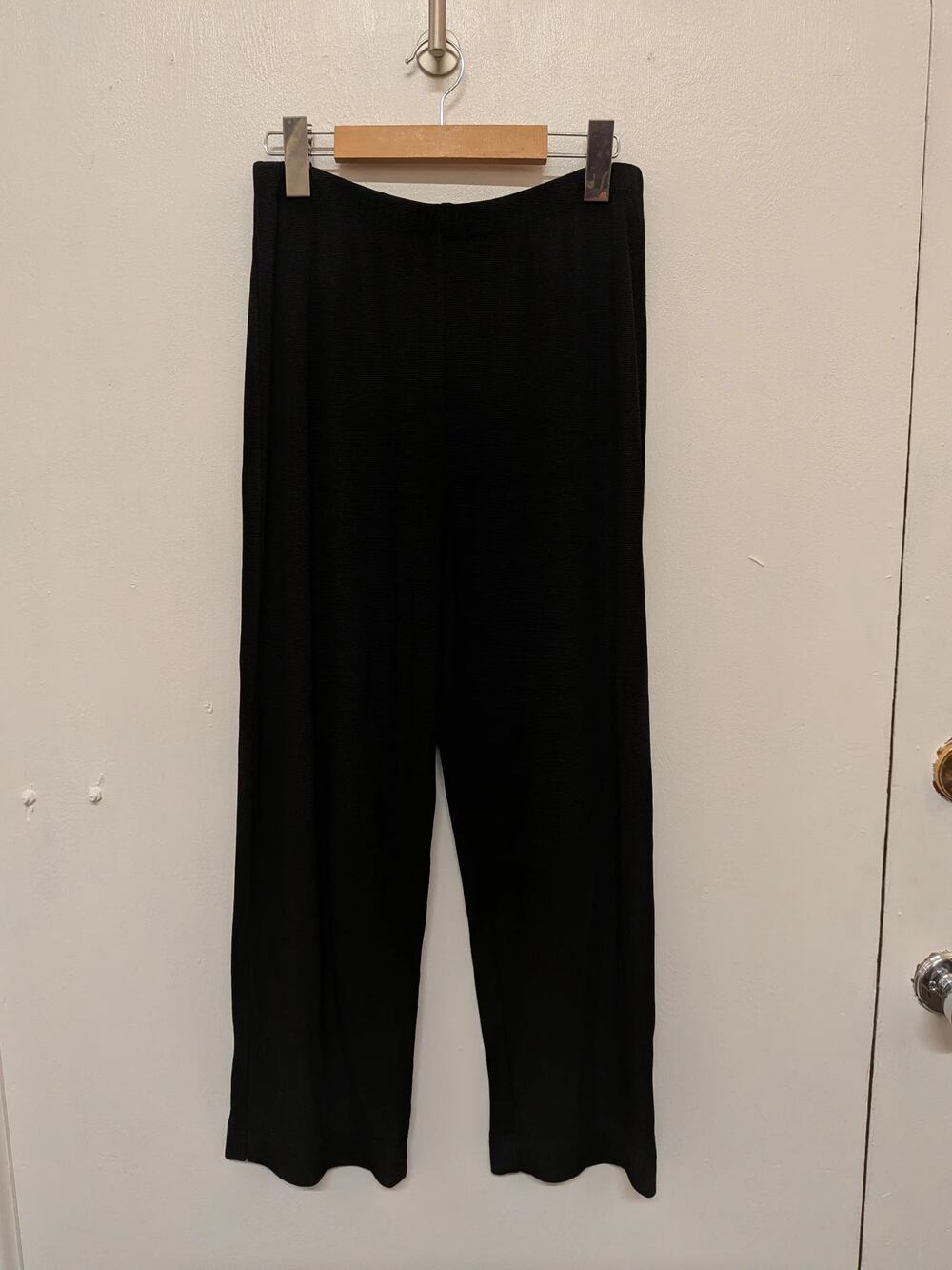 Waffle Knit Pants In Black, Size M